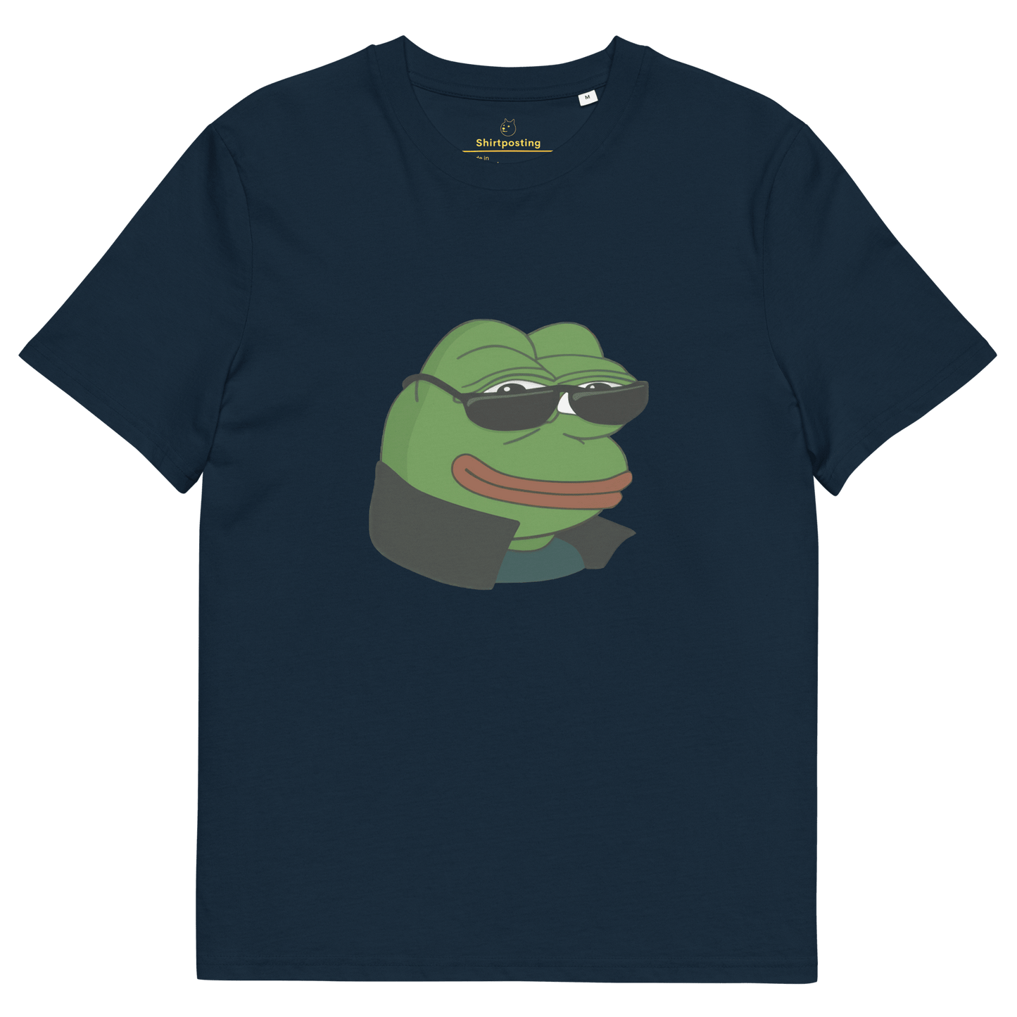 Pepe Premium Organic T-Shirt Meme - French Navy | Shirtposting