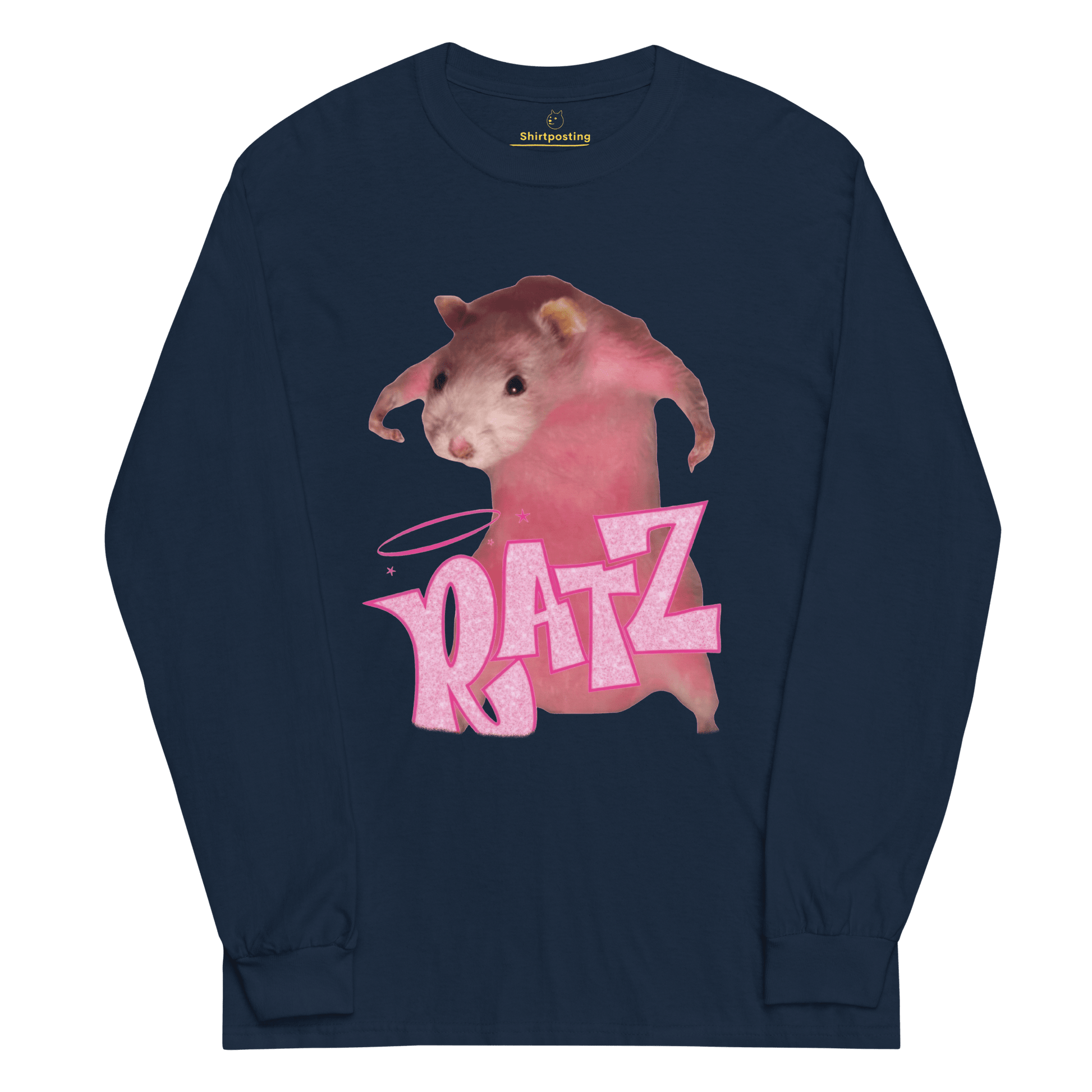 Ratz Meme Long Sleeve T-Shirt Meme - Black | Shirtposting