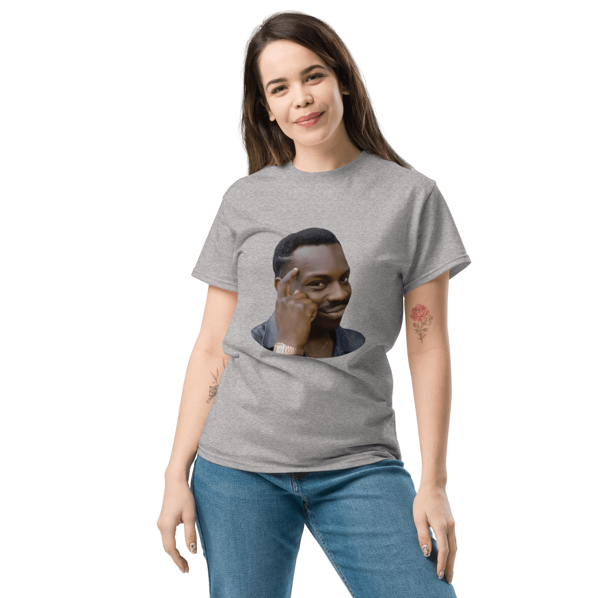 Roll Safe Classic T-Shirt Meme - Ash | Shirtposting
