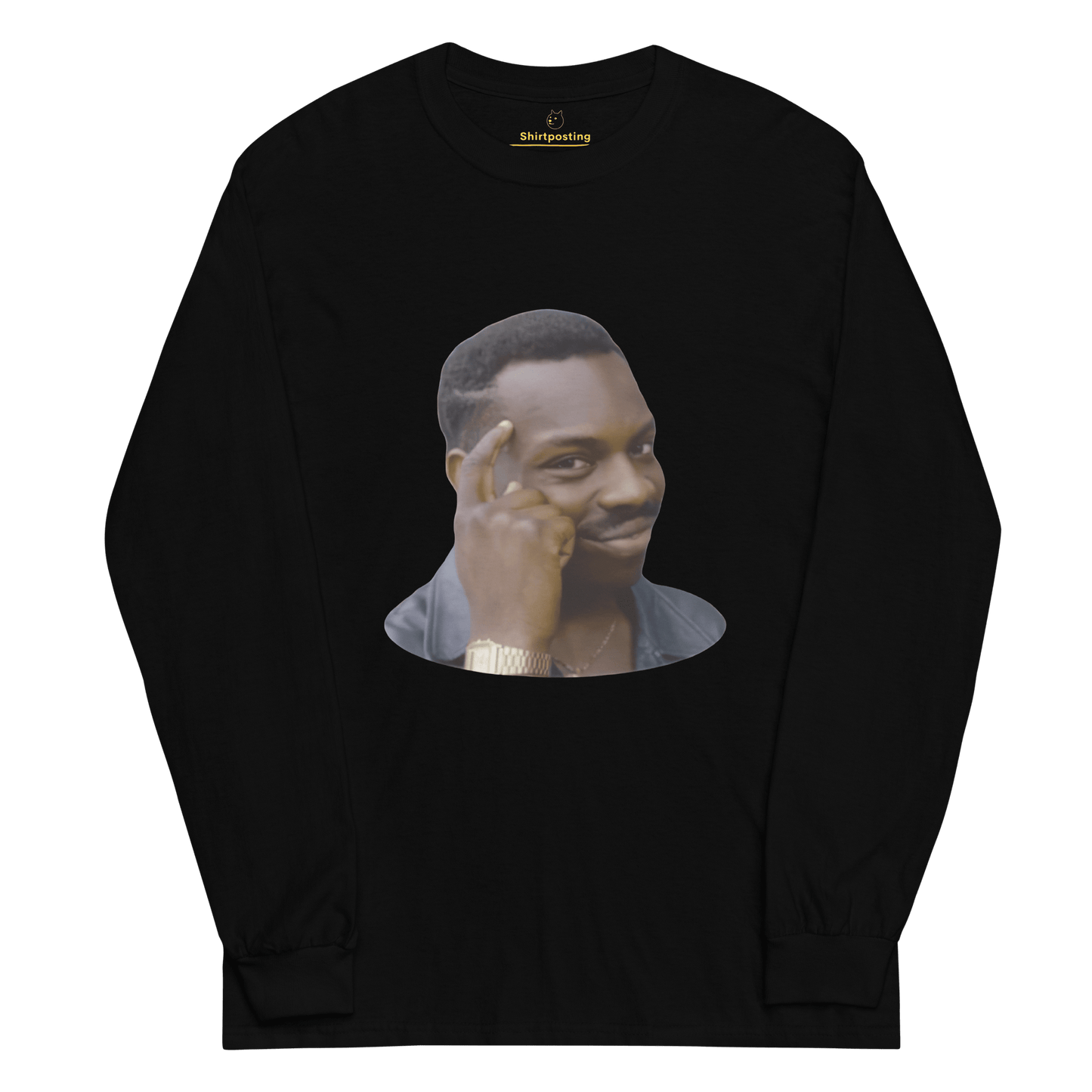 Roll Safe Long Sleeve T-Shirt Meme - Black | Shirtposting