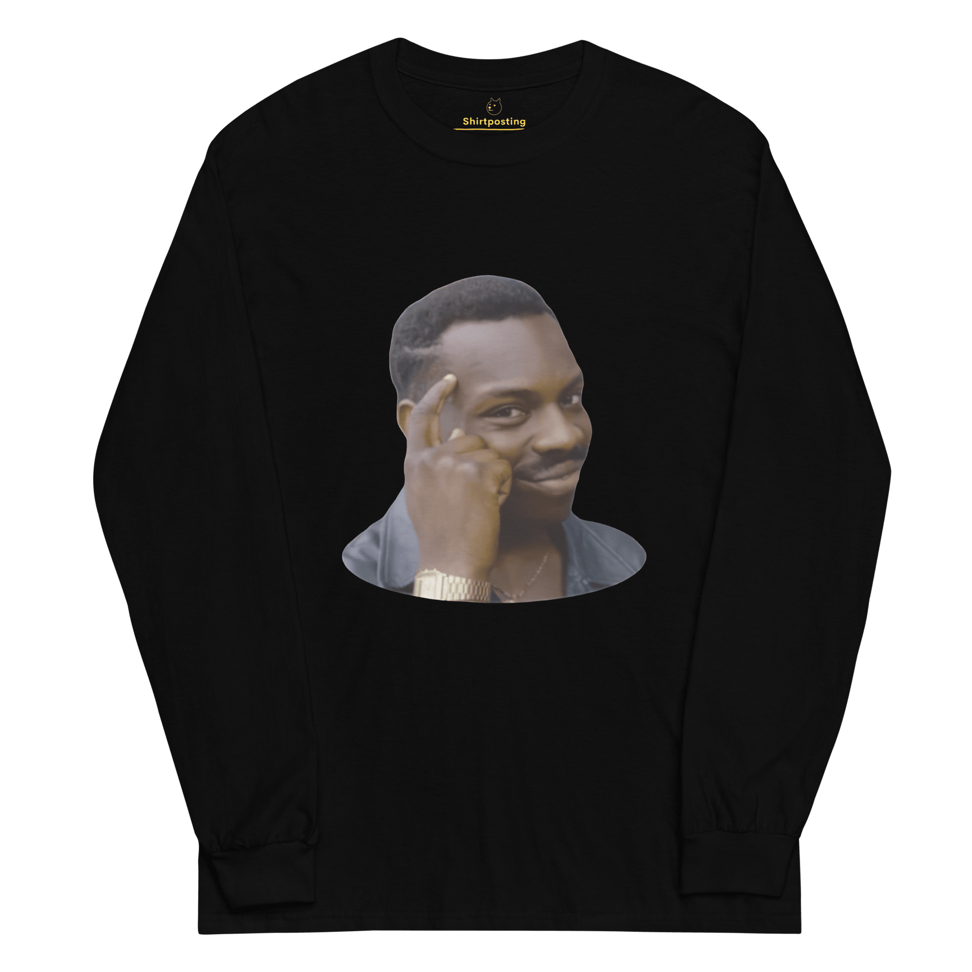 Roll Safe Long Sleeve T-Shirt Meme - Black | Shirtposting