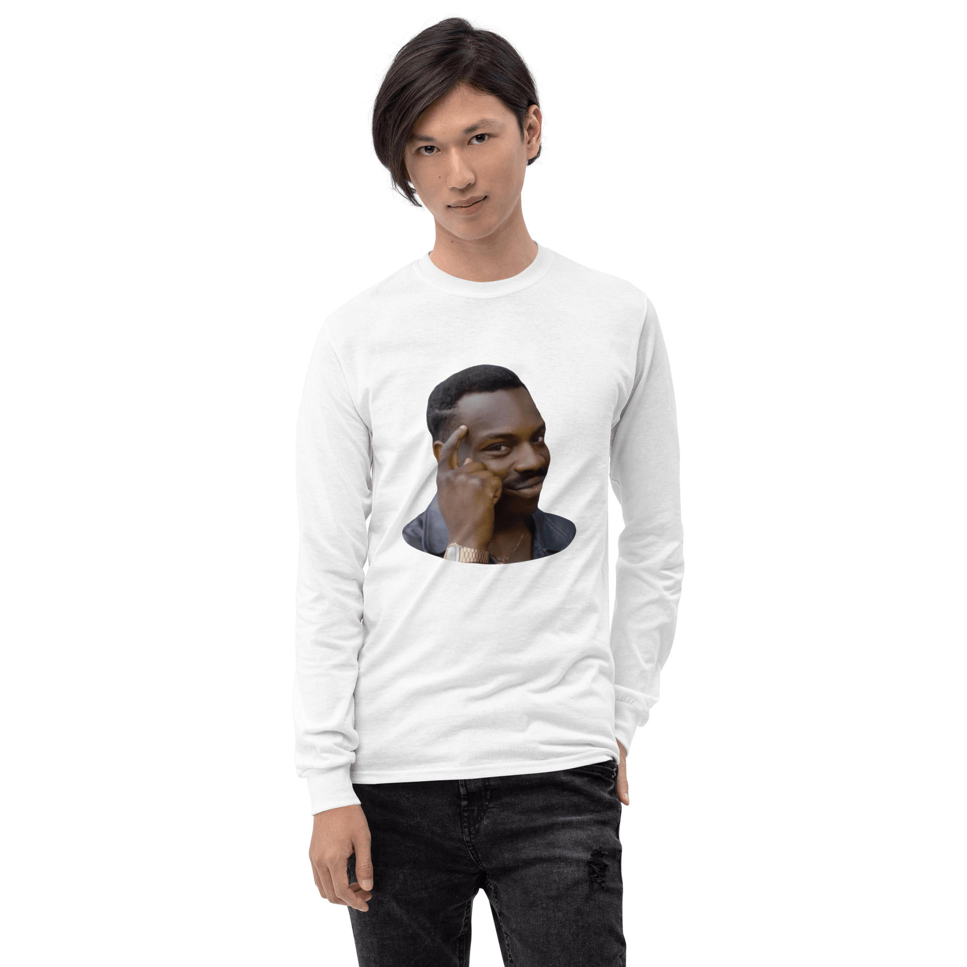 Roll Safe Long Sleeve T-Shirt Meme - Sport Grey | Shirtposting