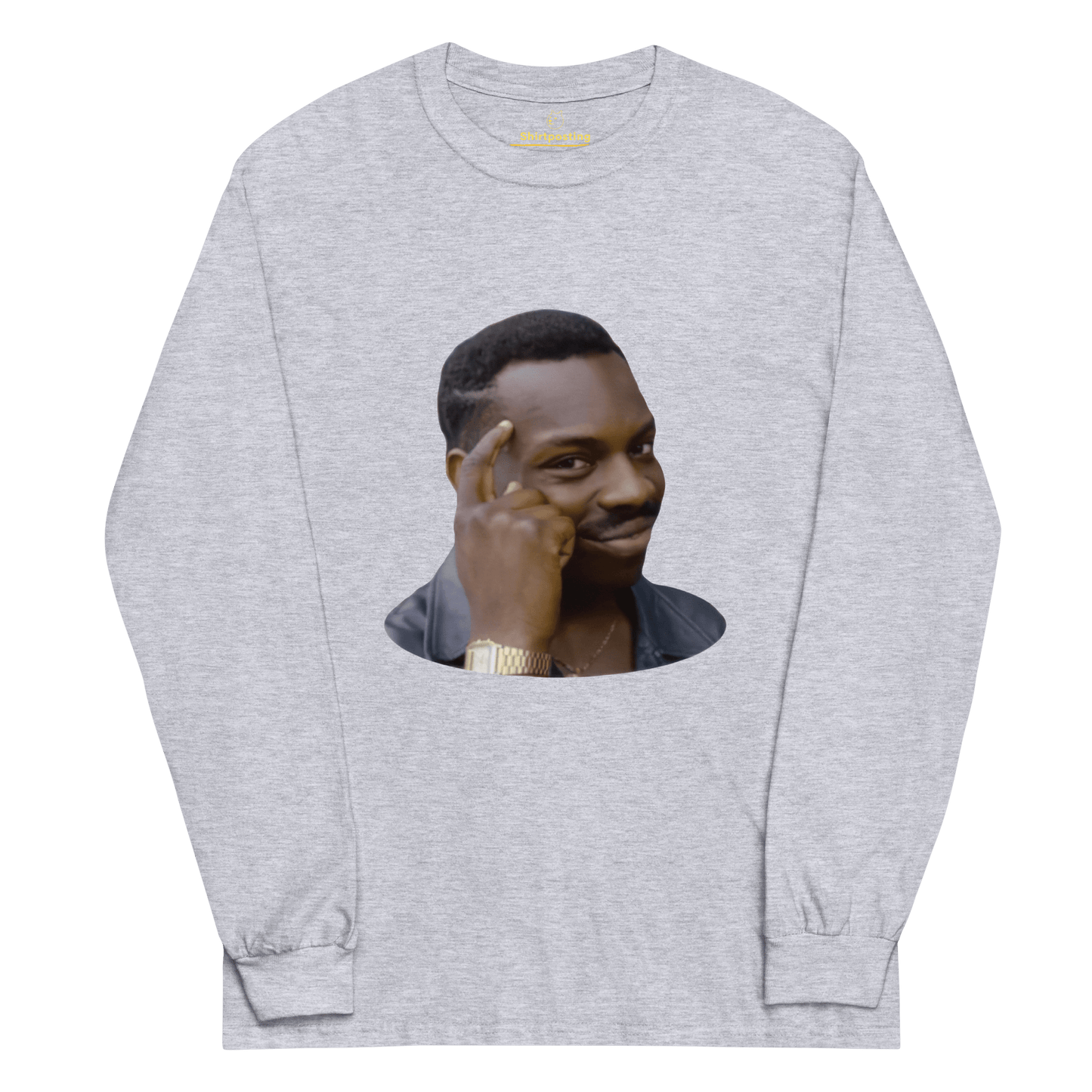 Roll Safe Long Sleeve T-Shirt Meme - Sport Grey | Shirtposting