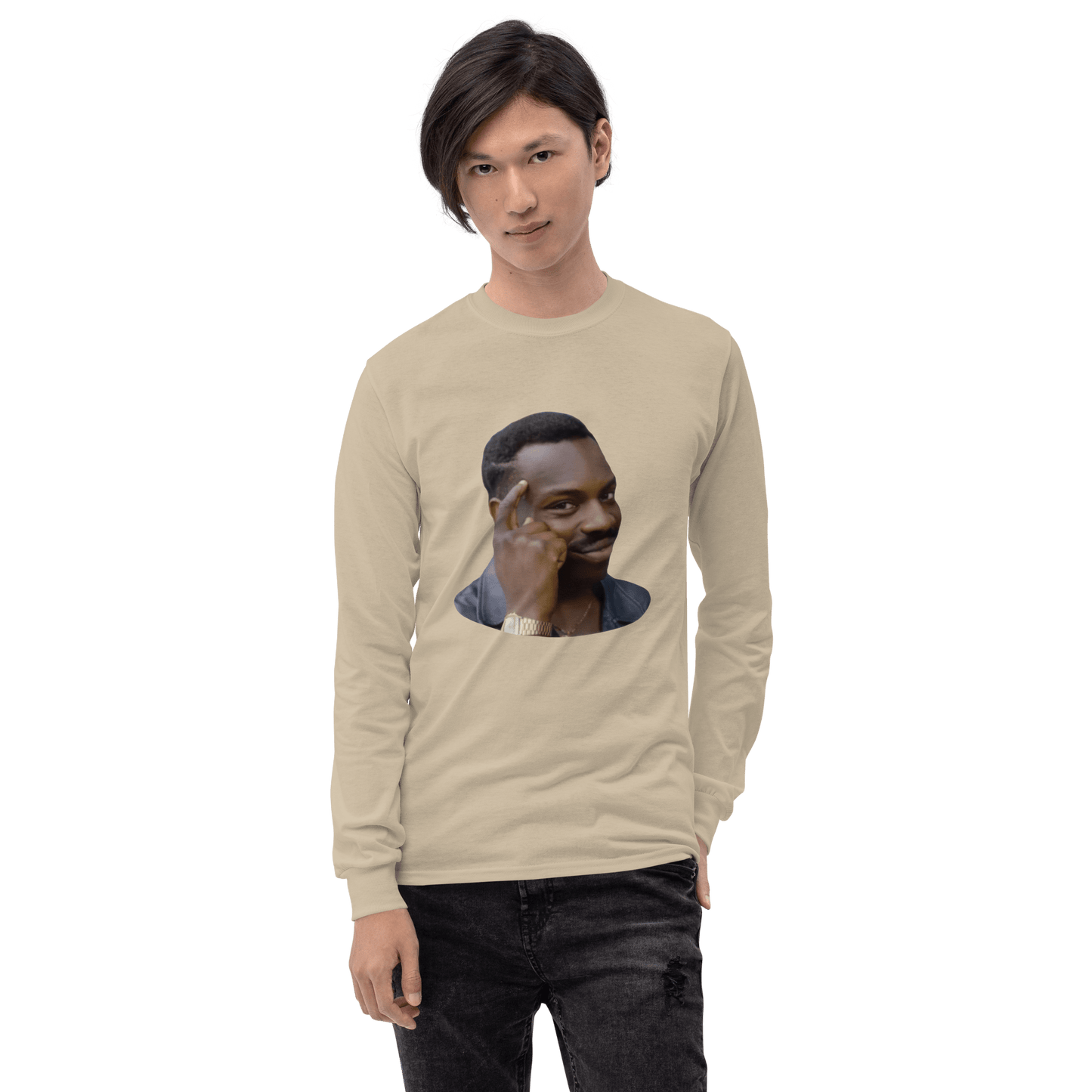 Roll Safe Long Sleeve T-Shirt Meme - Sport Grey | Shirtposting