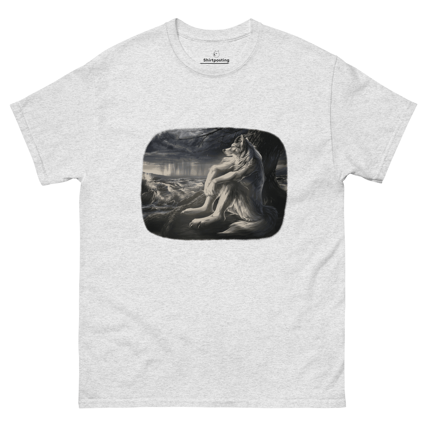 Sigma Wolf Classic T-Shirt Meme - Ash | Shirtposting