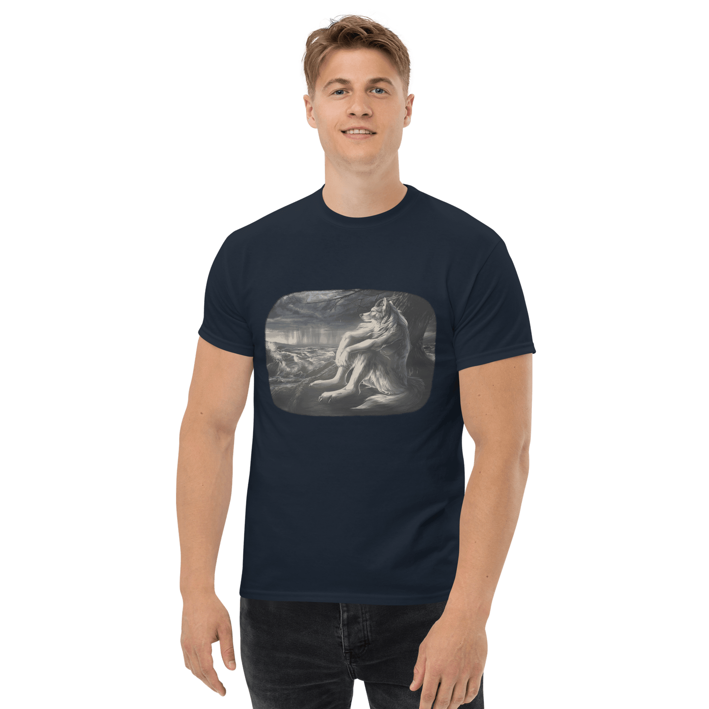 Sigma Wolf Classic T-Shirt Meme - Royal | Shirtposting