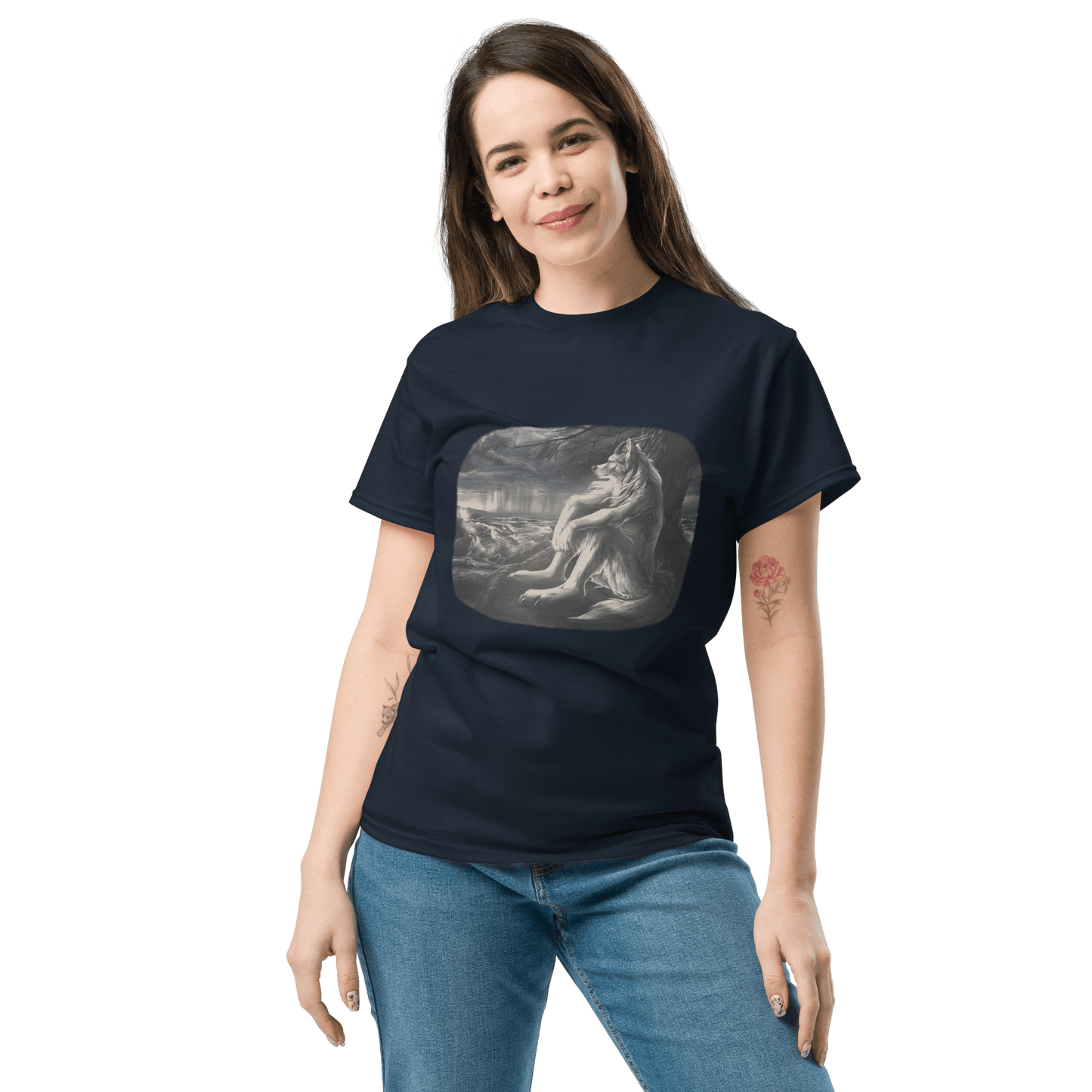 Sigma Wolf Classic T-Shirt Meme - Royal | Shirtposting
