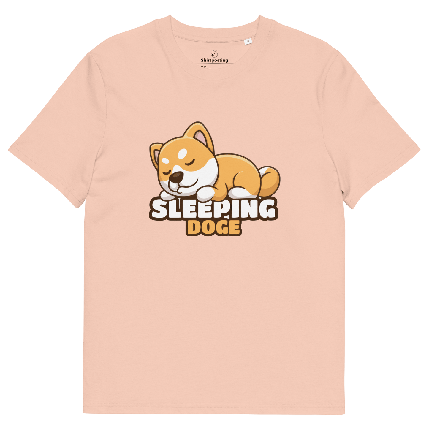 Sleeping Doge Premium Organic T-Shirt Meme - Fraiche Peche | Shirtposting