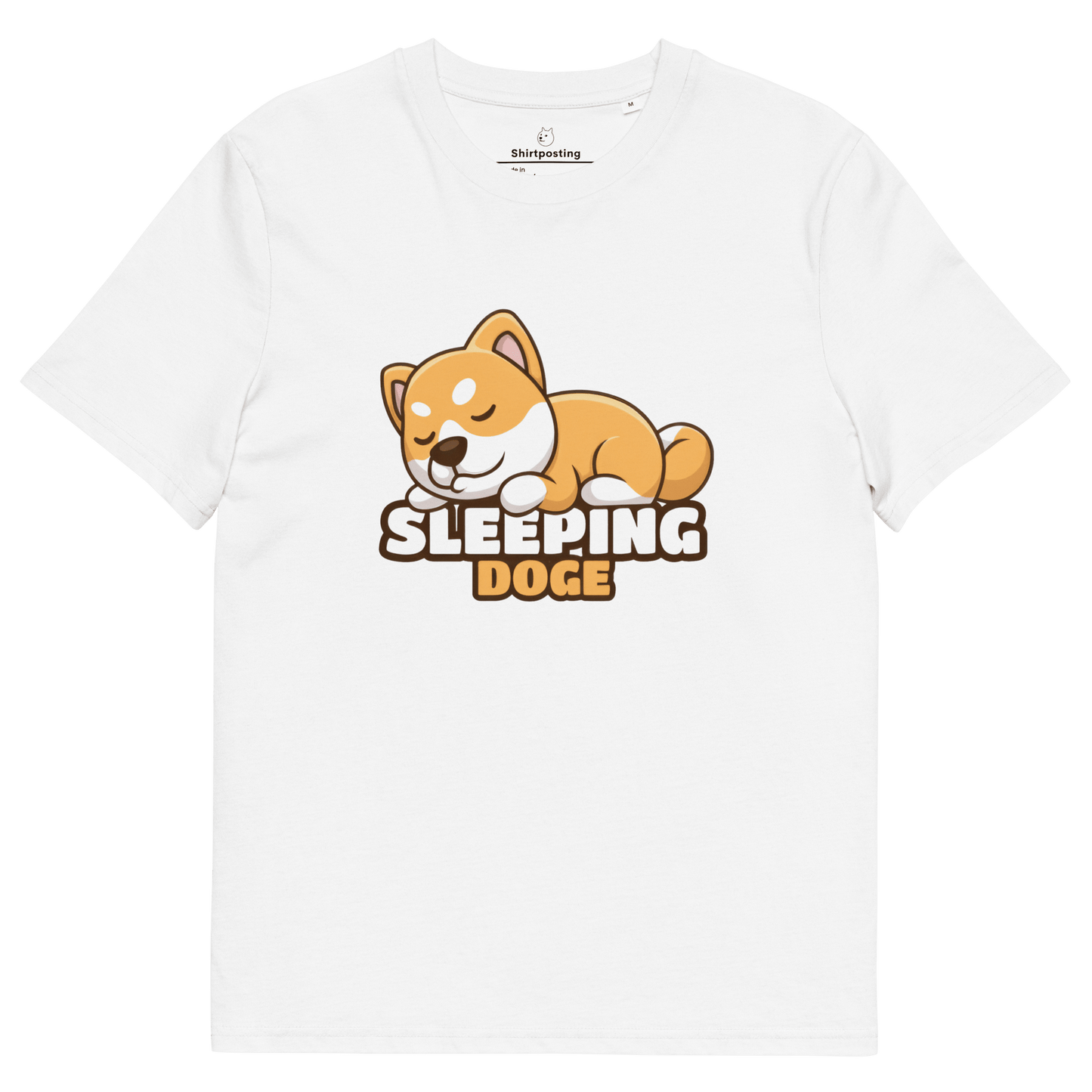 Sleeping Doge Premium Organic T-Shirt Meme - White | Shirtposting