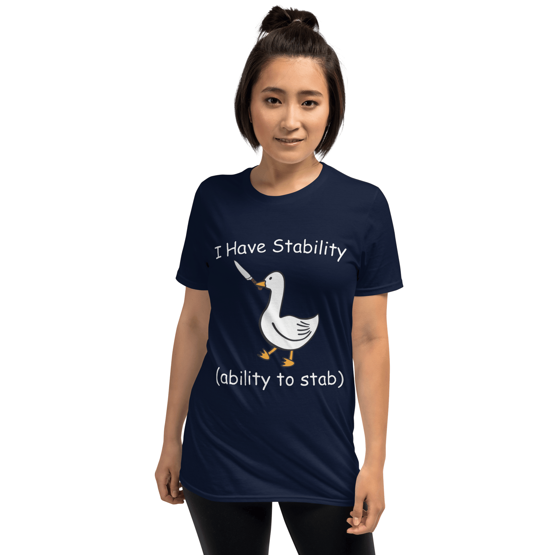 Stability Classic T-Shirt Meme - Navy | Shirtposting