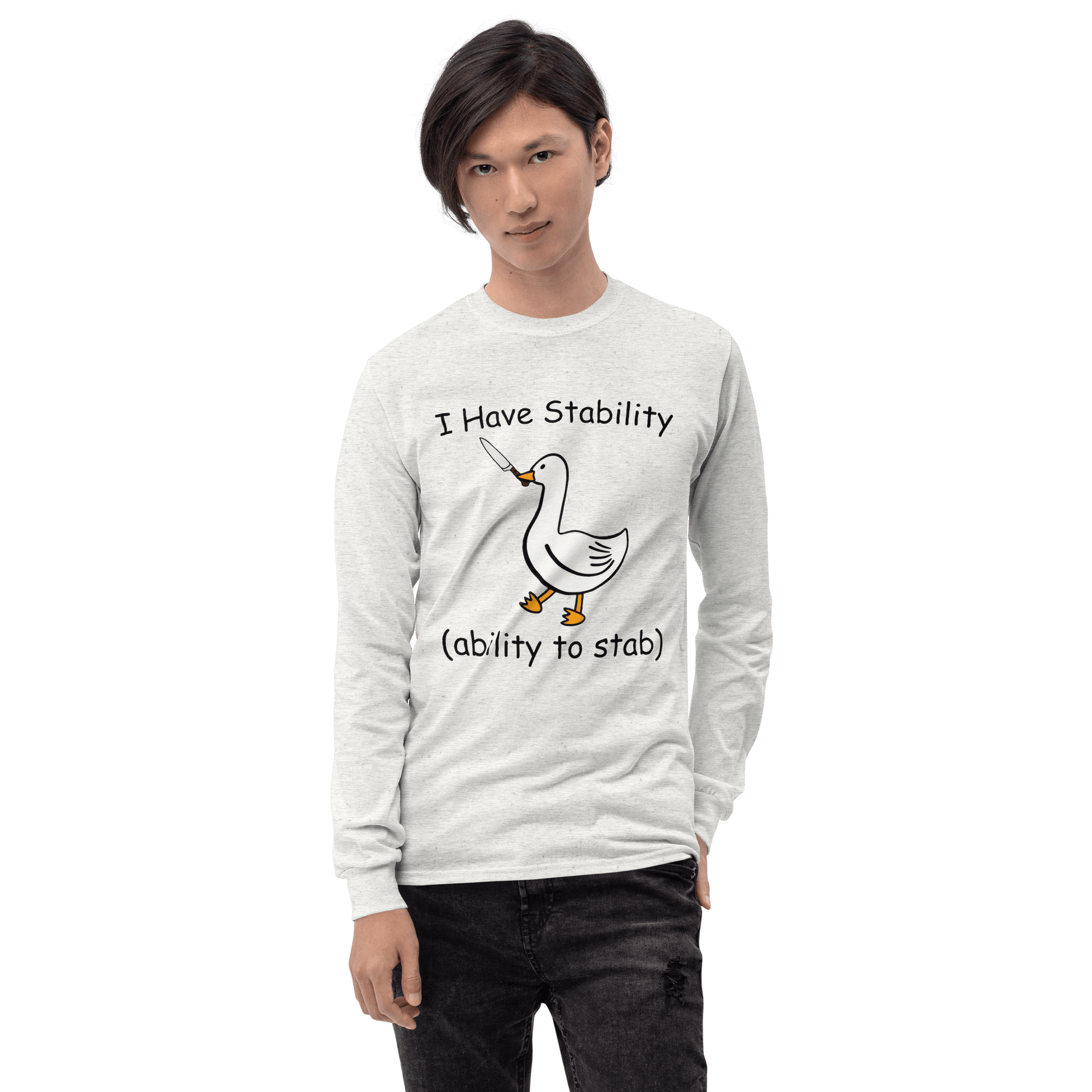 Stability Long Sleeve T-Shirt Meme - Sand | Shirtposting