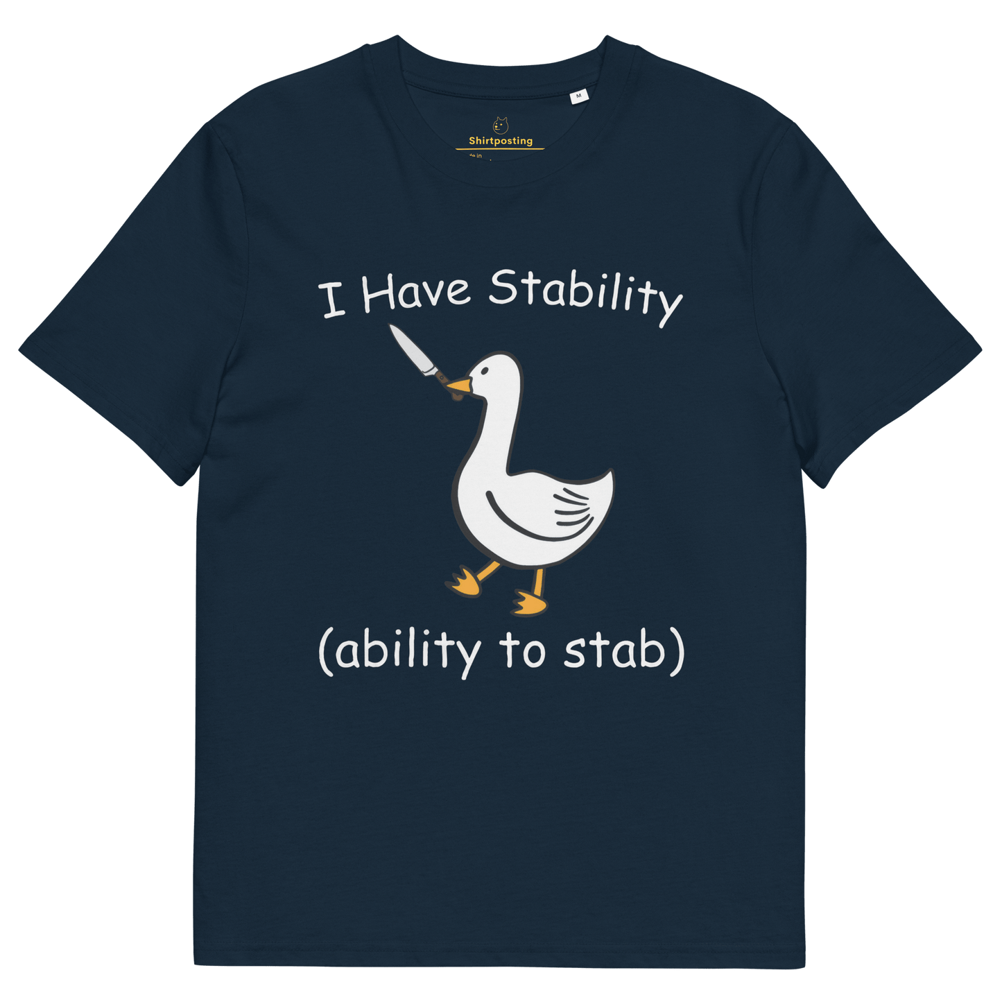 Stability Premium Organic T-Shirt Meme - French Navy | Shirtposting