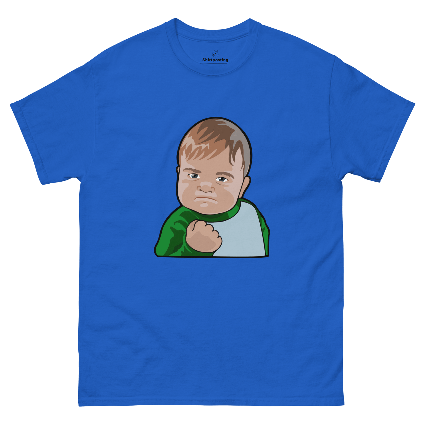 Success Kid Classic T-Shirt Meme - Royal | Shirtposting