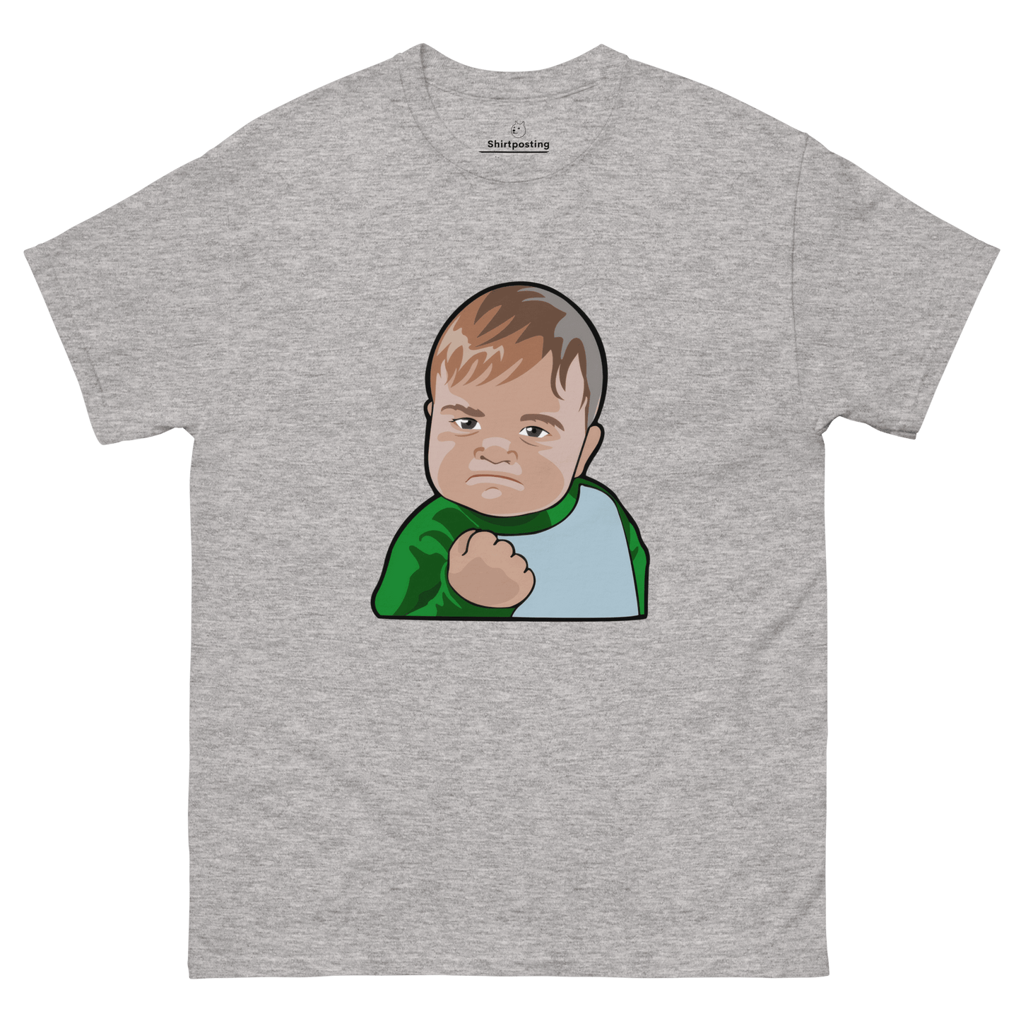 Success Kid Classic T-Shirt Meme - Sport Grey | Shirtposting