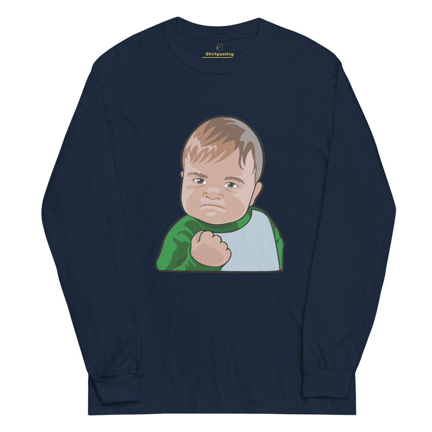 Success Kid Long Sleeve T-Shirt Meme - Navy | Shirtposting