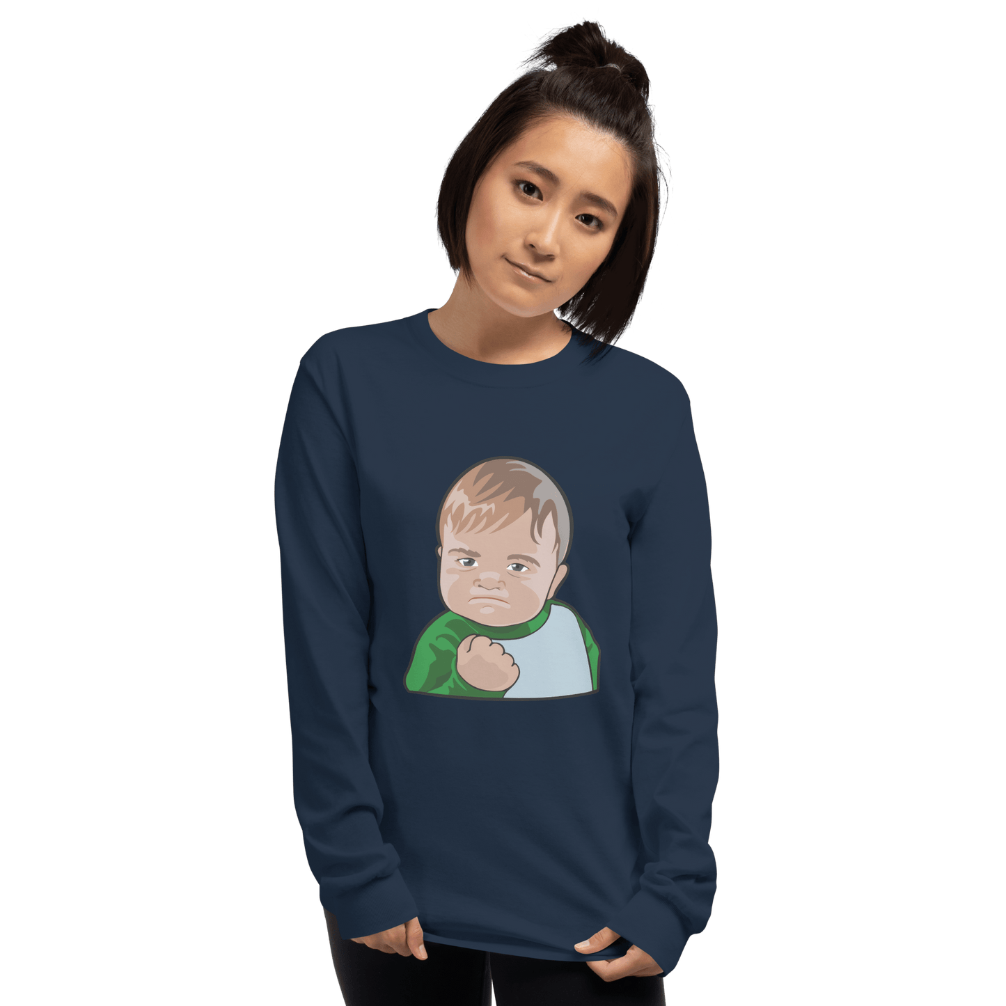 Success Kid Long Sleeve T-Shirt Meme - Sport Grey | Shirtposting