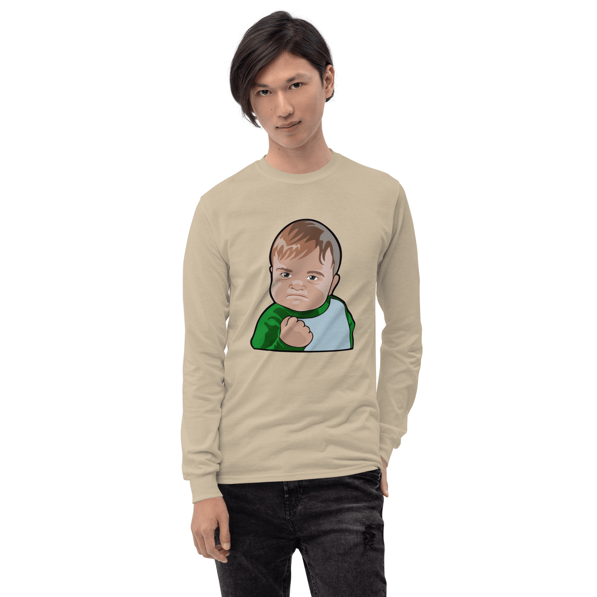 Success Kid Long Sleeve T-Shirt Meme - Sport Grey | Shirtposting