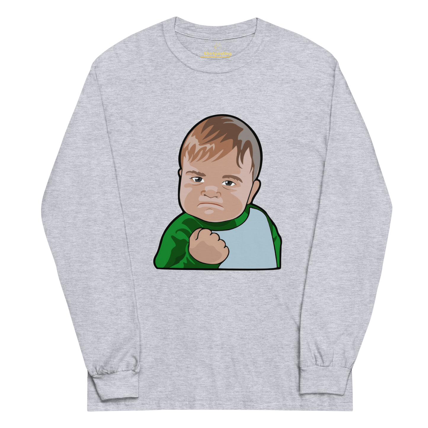 Success Kid Long Sleeve T-Shirt Meme - Sport Grey | Shirtposting