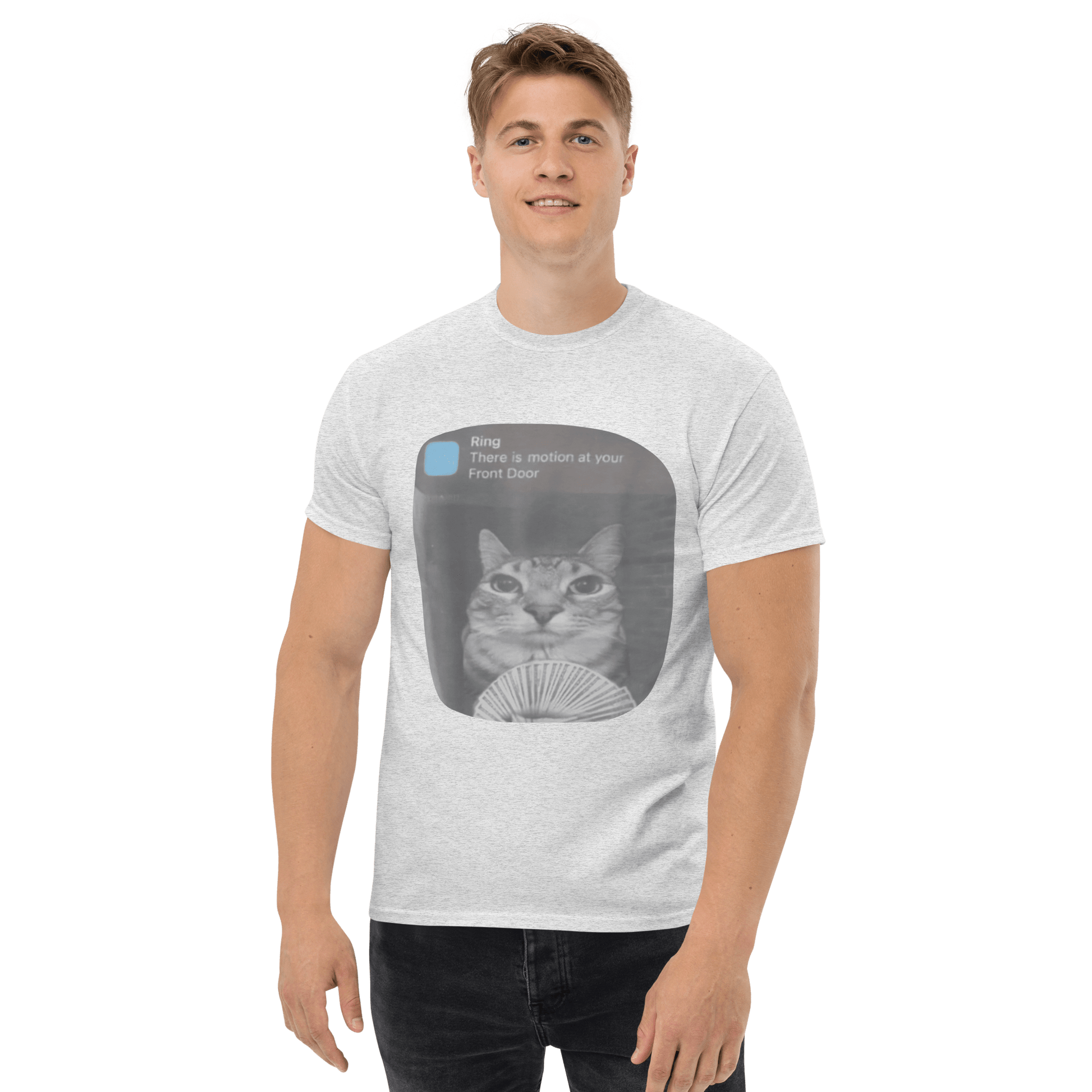 There is Motion at Your Front Door Classic T-Shirt Meme - Ash | Shirtposting