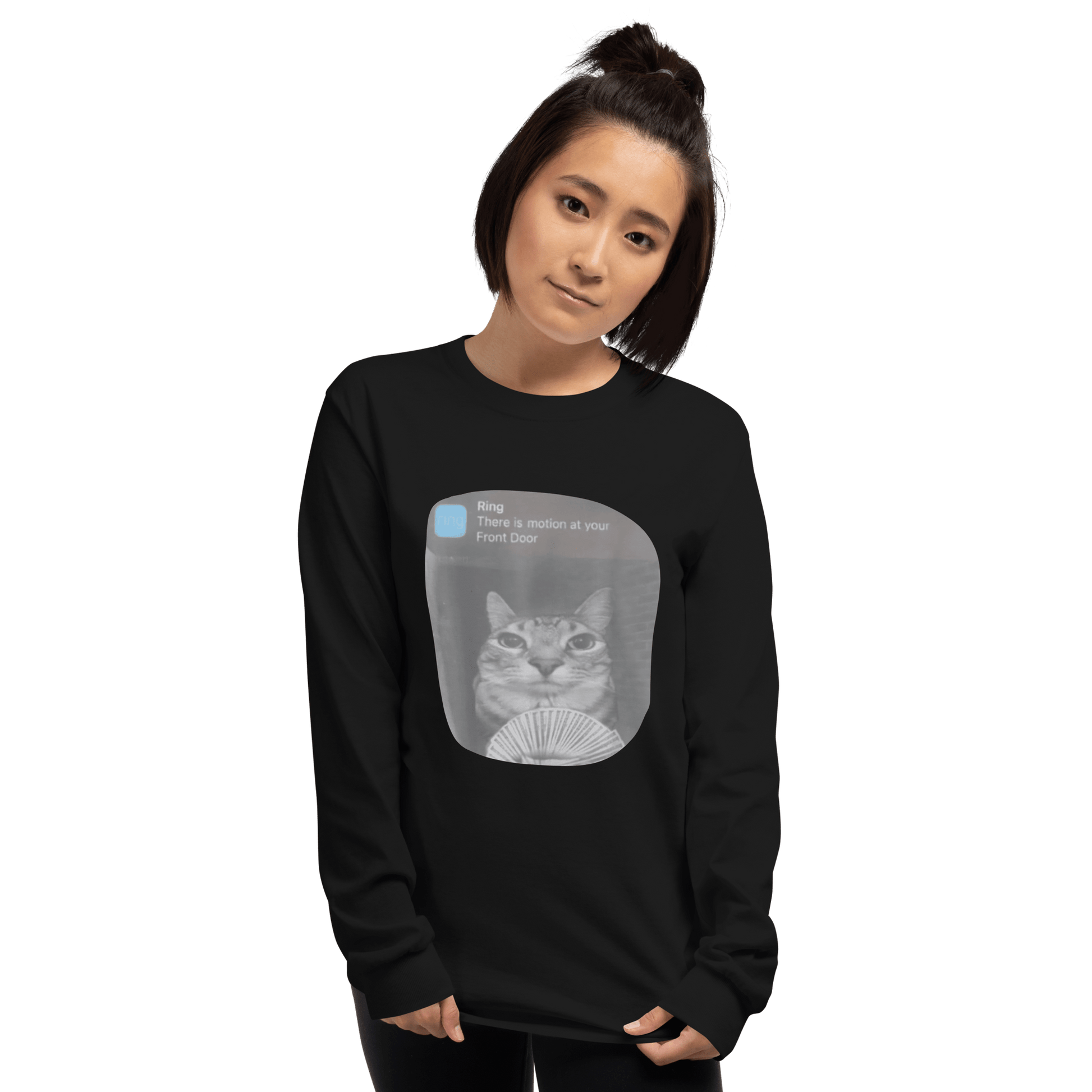 There is Motion at Your Front Door Long Sleeve T-Shirt Meme - Sand | Shirtposting