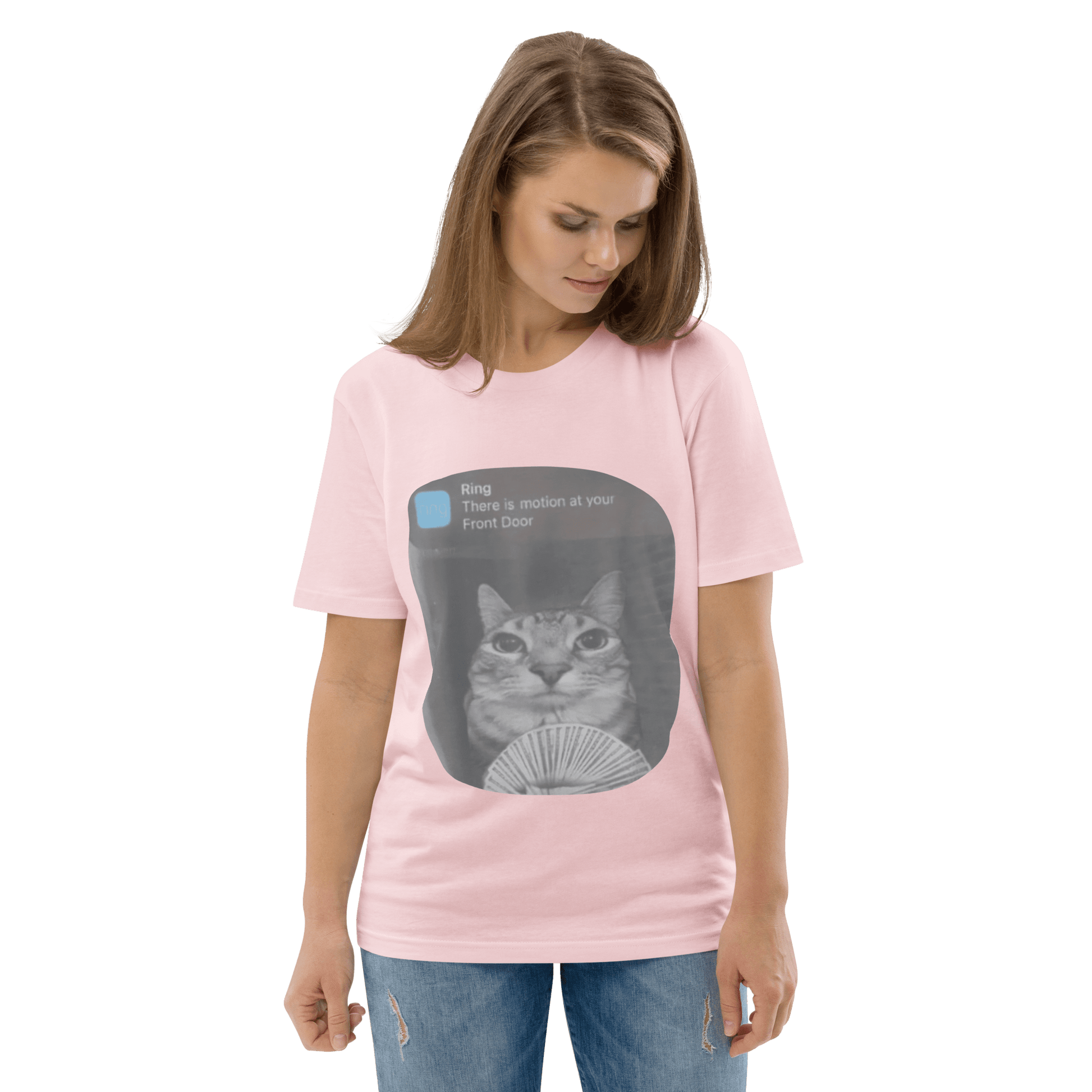 There is Motion at Your Front Door Premium Organic T-Shirt Meme - Cotton Pink | Shirtposting