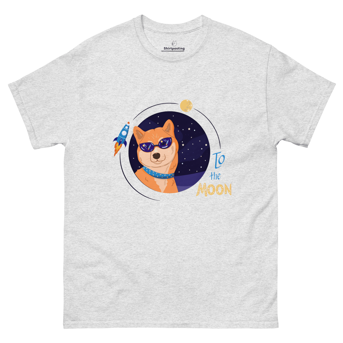 To The Moon Classic T-Shirt Meme - Ash | Shirtposting