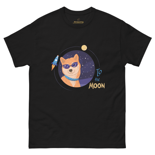 To The Moon Classic T-Shirt Meme - Black | Shirtposting