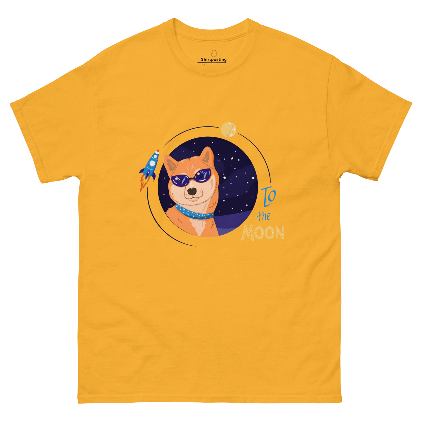 To The Moon Classic T-Shirt Meme - Gold | Shirtposting