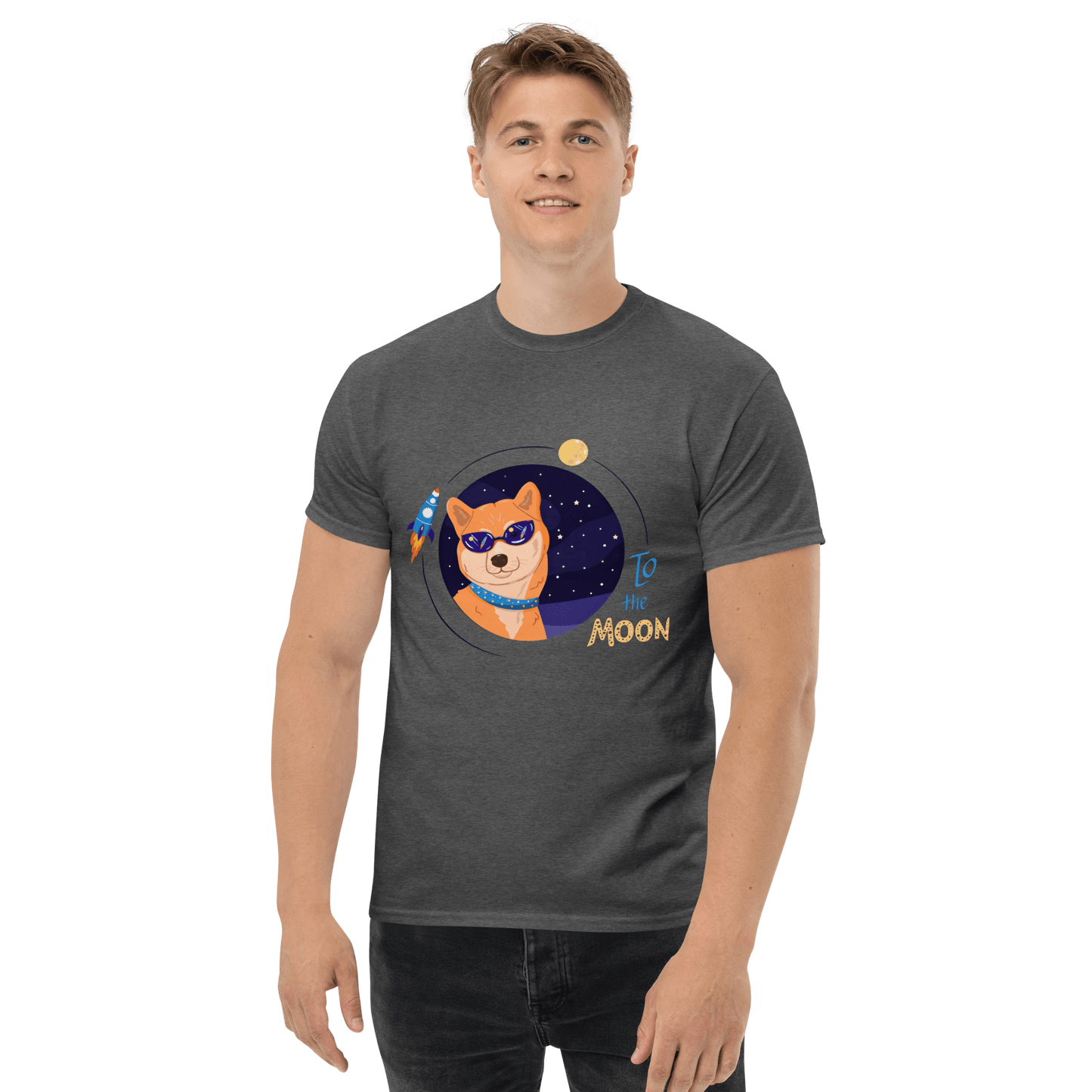 To The Moon Classic T-Shirt Meme - Military Green | Shirtposting