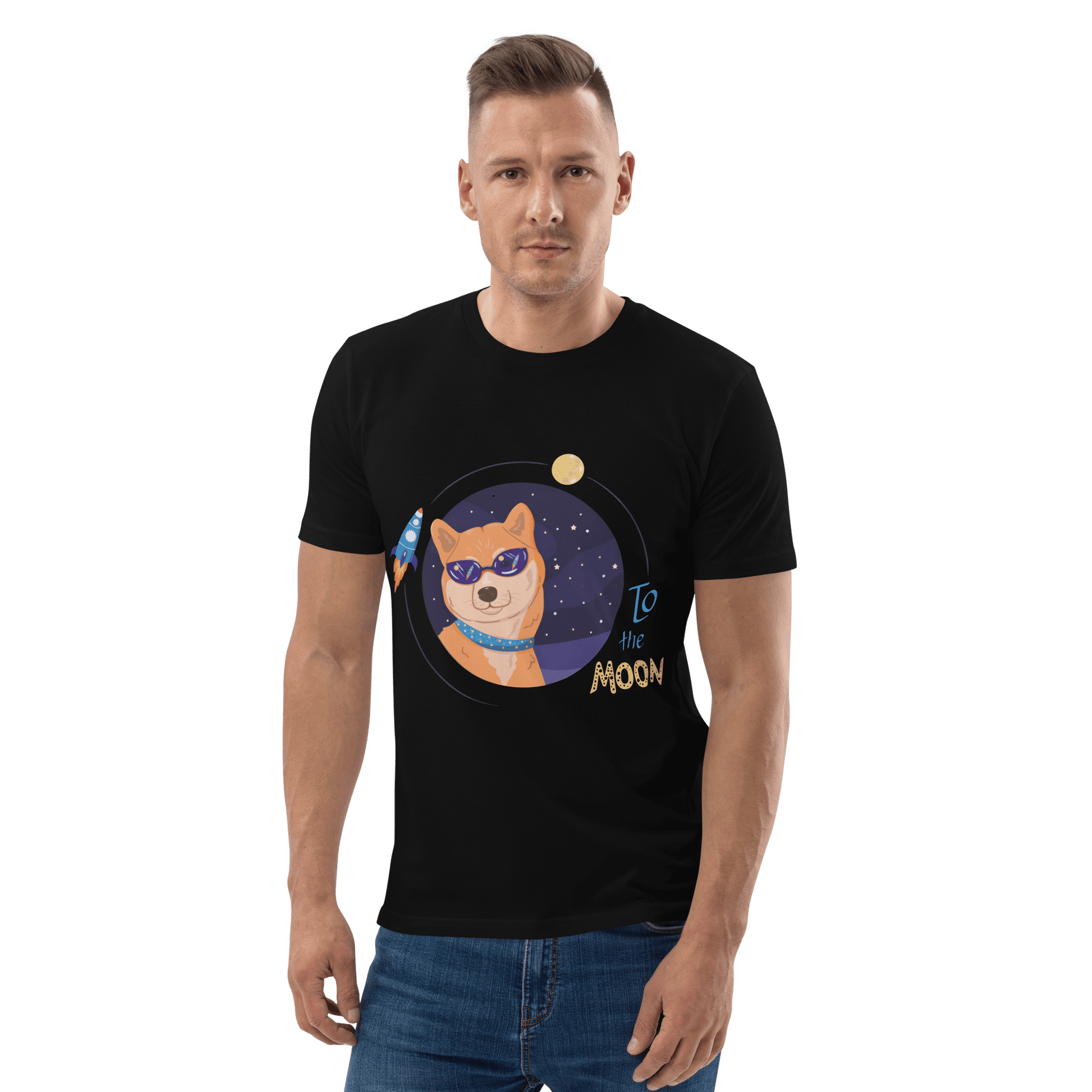 To The Moon Premium Organic T-Shirt Meme - Cotton Pink | Shirtposting