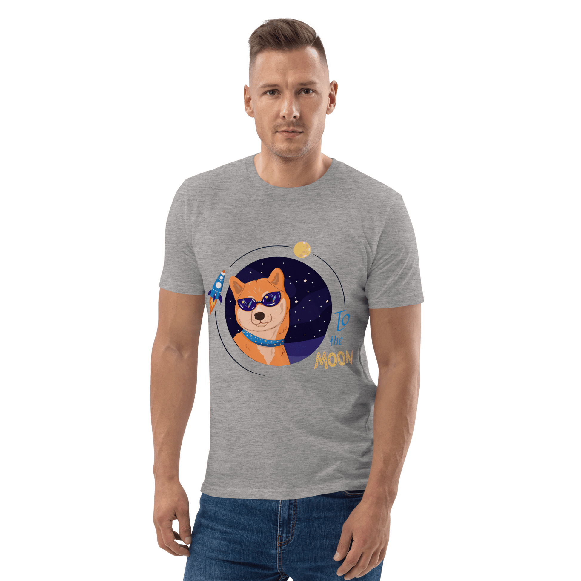 To The Moon Premium Organic T-Shirt Meme - Cotton Pink | Shirtposting