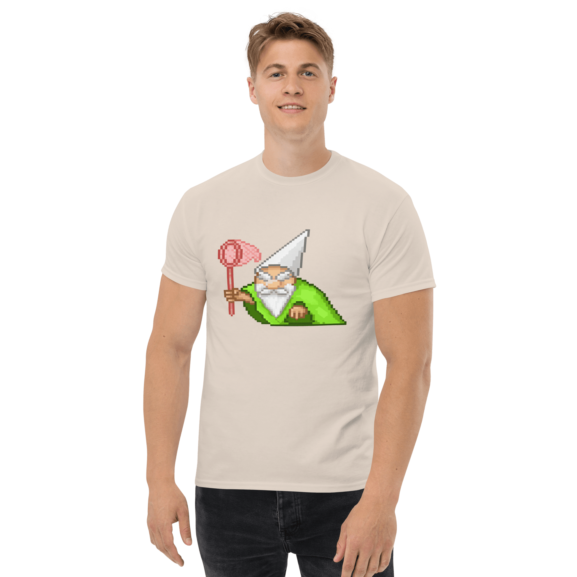 Wizard Gnome Classic T-Shirt Meme - Ash | Shirtposting