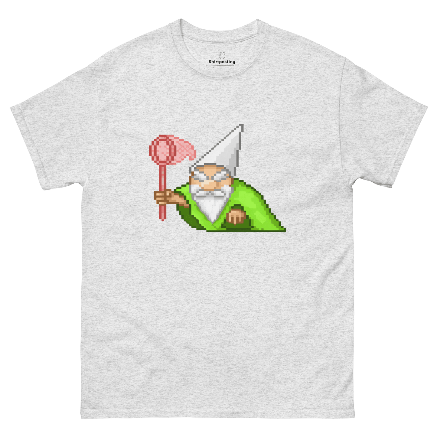 Wizard Gnome Classic T-Shirt Meme - Ash | Shirtposting