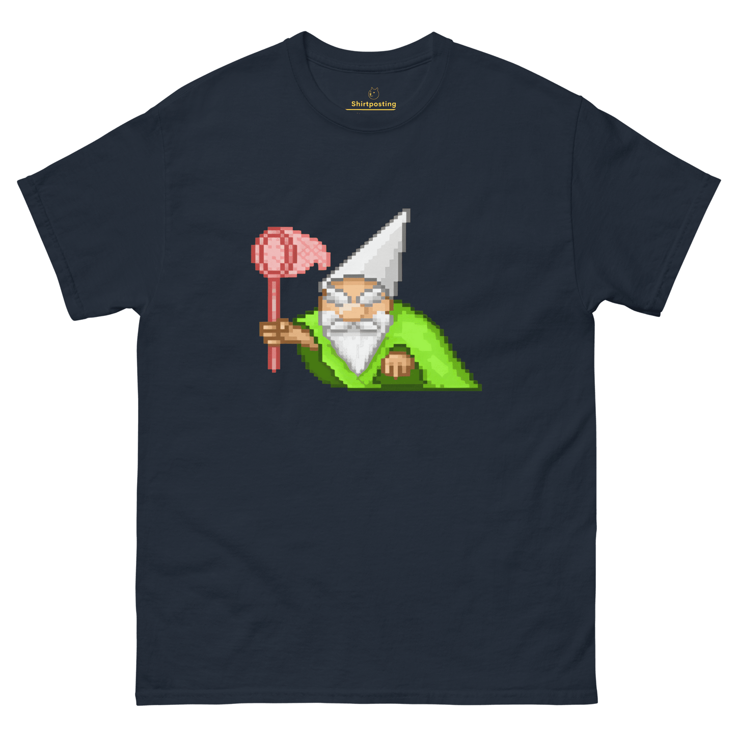 Wizard Gnome Classic T-Shirt Meme - Navy | Shirtposting