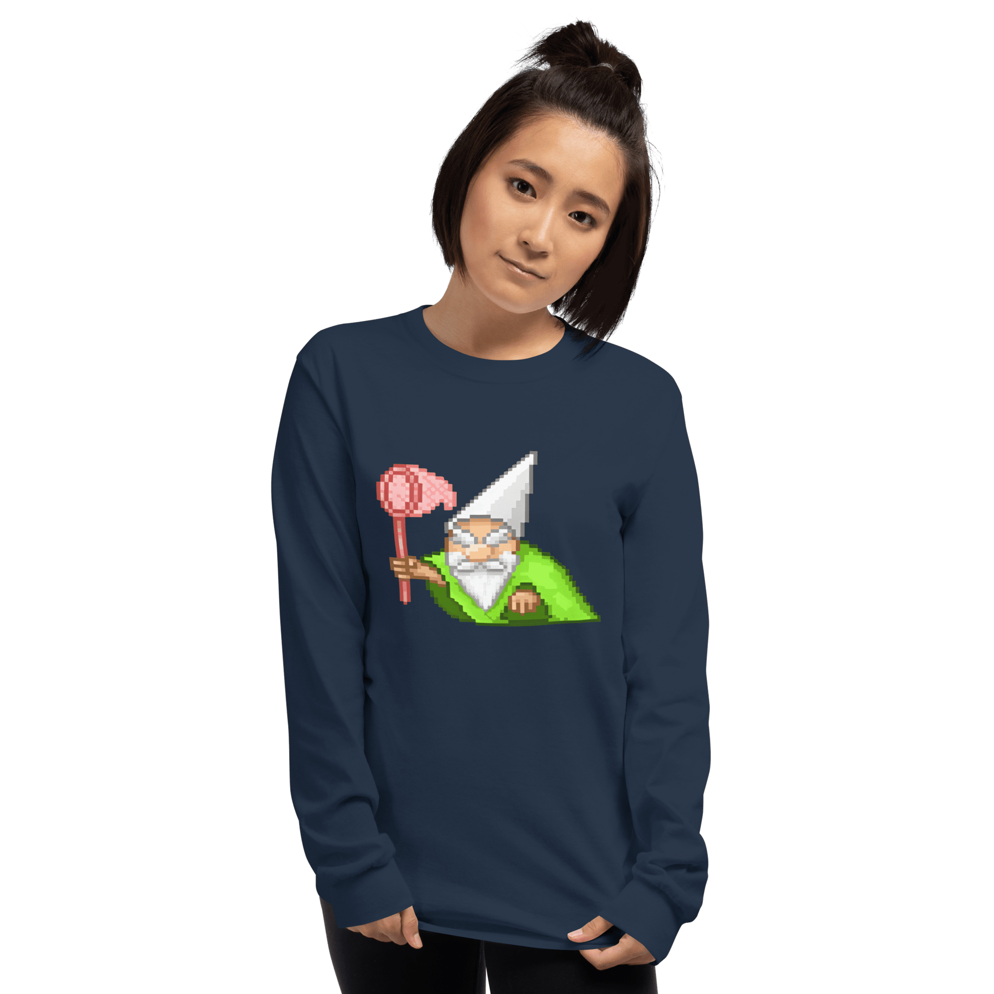 Wizard Gnome Long Sleeve T-Shirt Meme - Sport Grey | Shirtposting