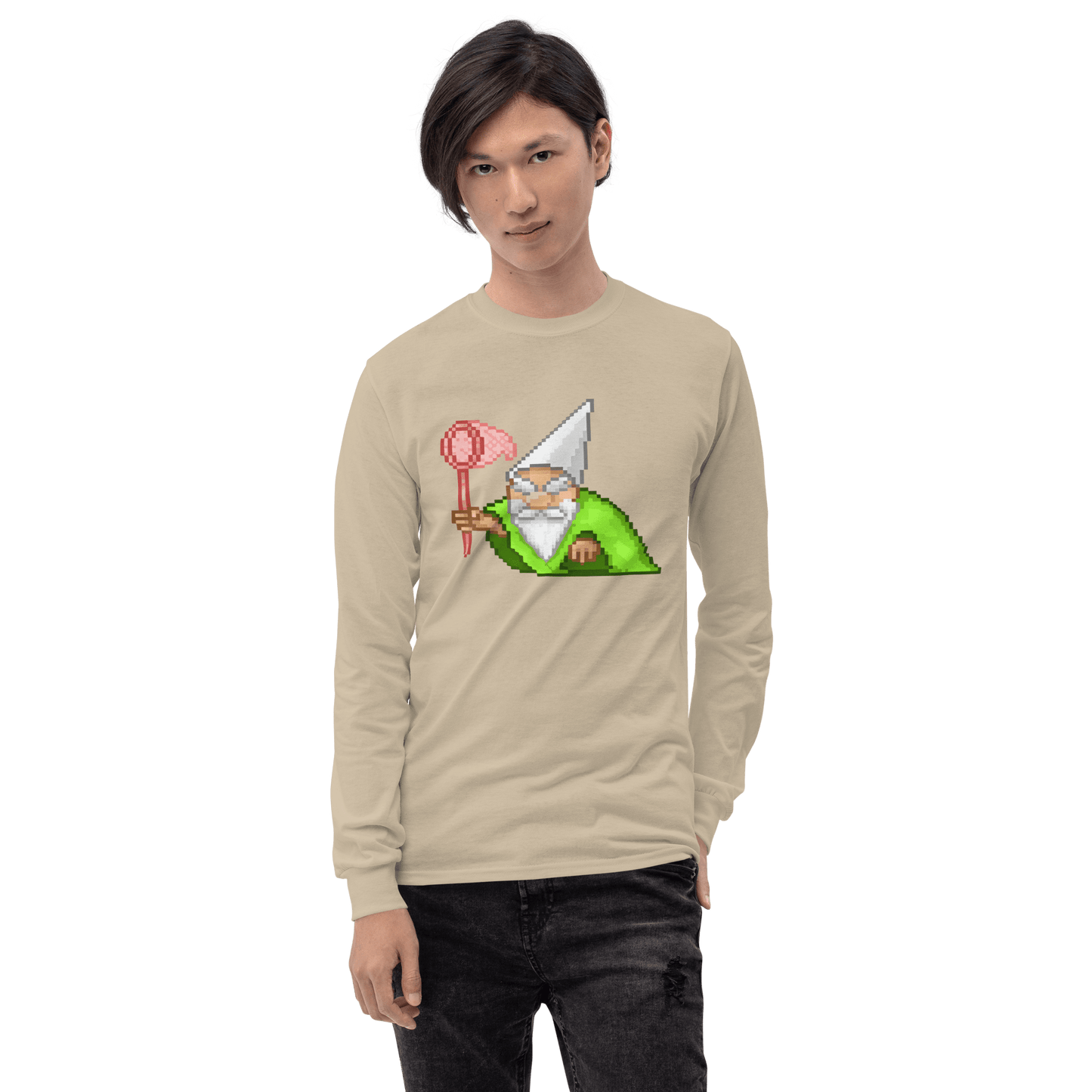 Wizard Gnome Long Sleeve T-Shirt Meme - Sport Grey | Shirtposting