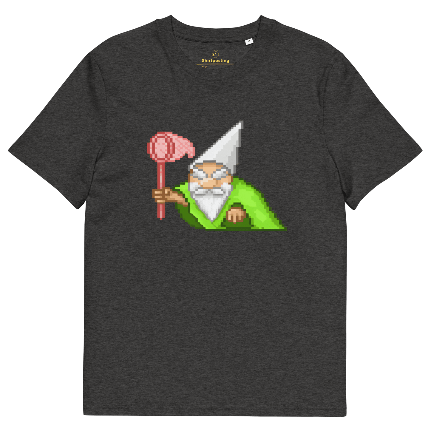 Wizard Gnome Premium Organic T-Shirt Meme - Dark Heather Grey | Shirtposting