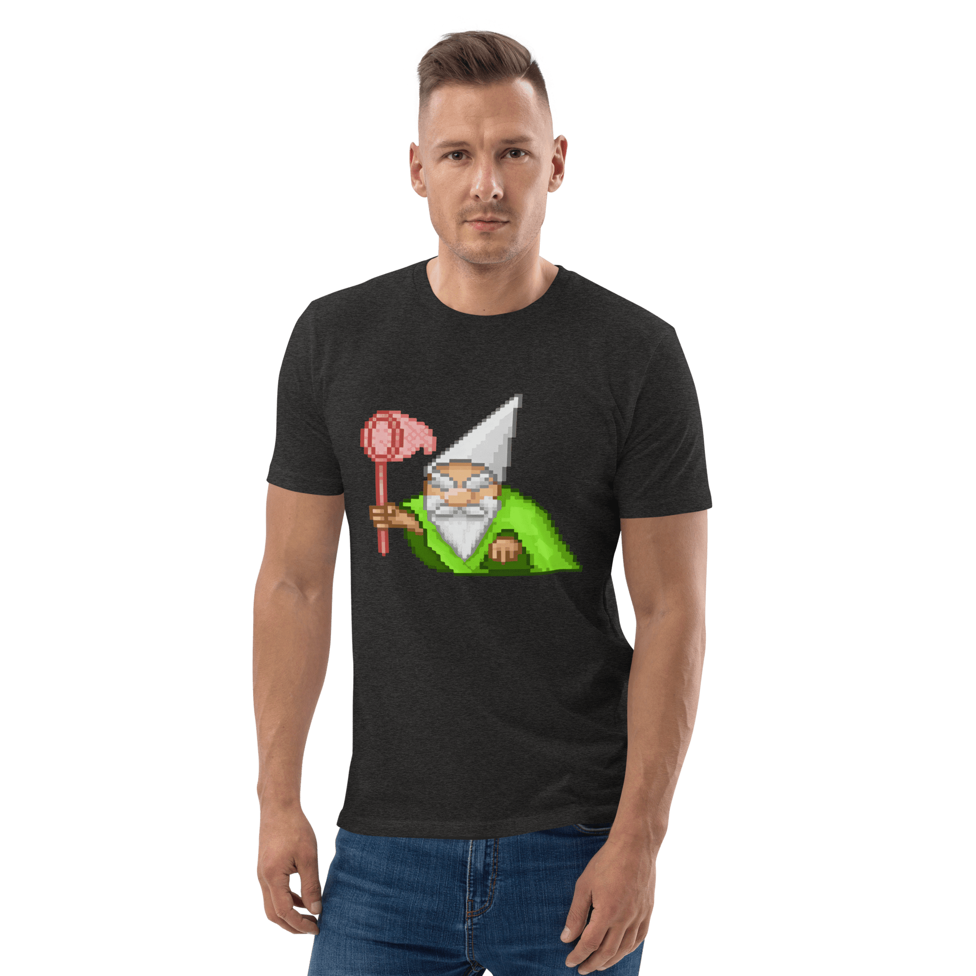 Wizard Gnome Premium Organic T-Shirt Meme - Dark Heather Grey | Shirtposting
