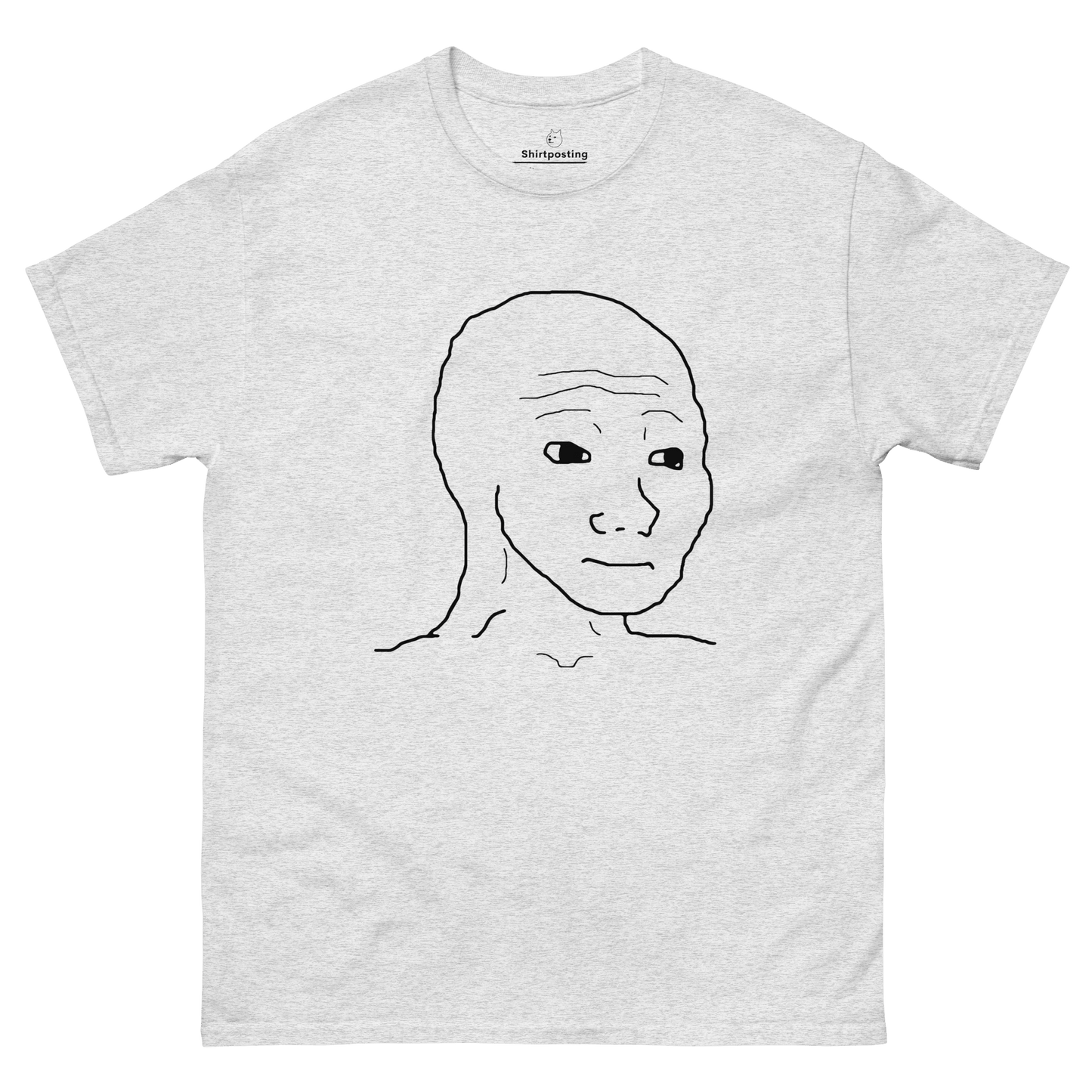 Wojak Classic T-Shirt Meme - Ash | Shirtposting