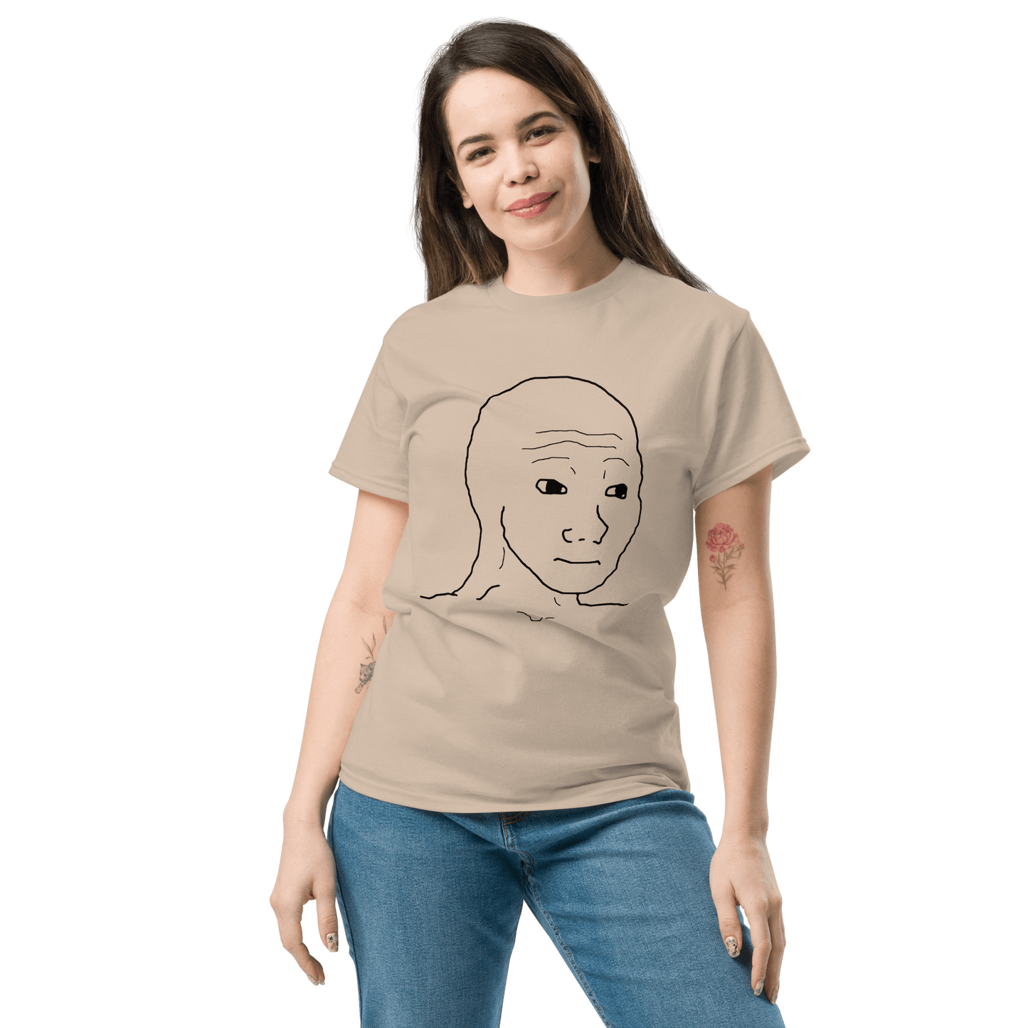 Wojak Classic T-Shirt Meme - Royal | Shirtposting