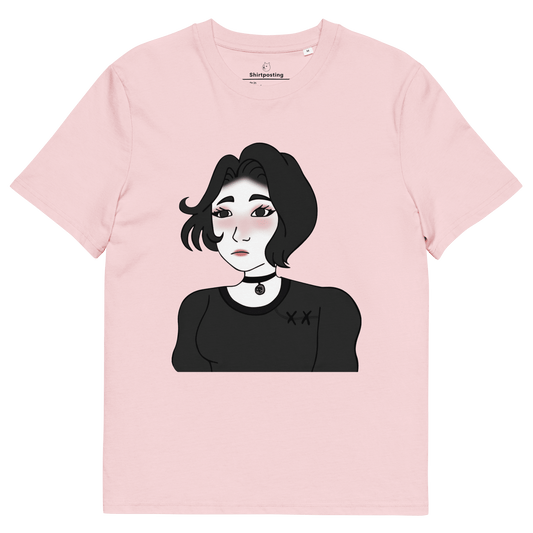 Wojak Girl Premium Organic T-Shirt Meme - Cotton Pink | Shirtposting