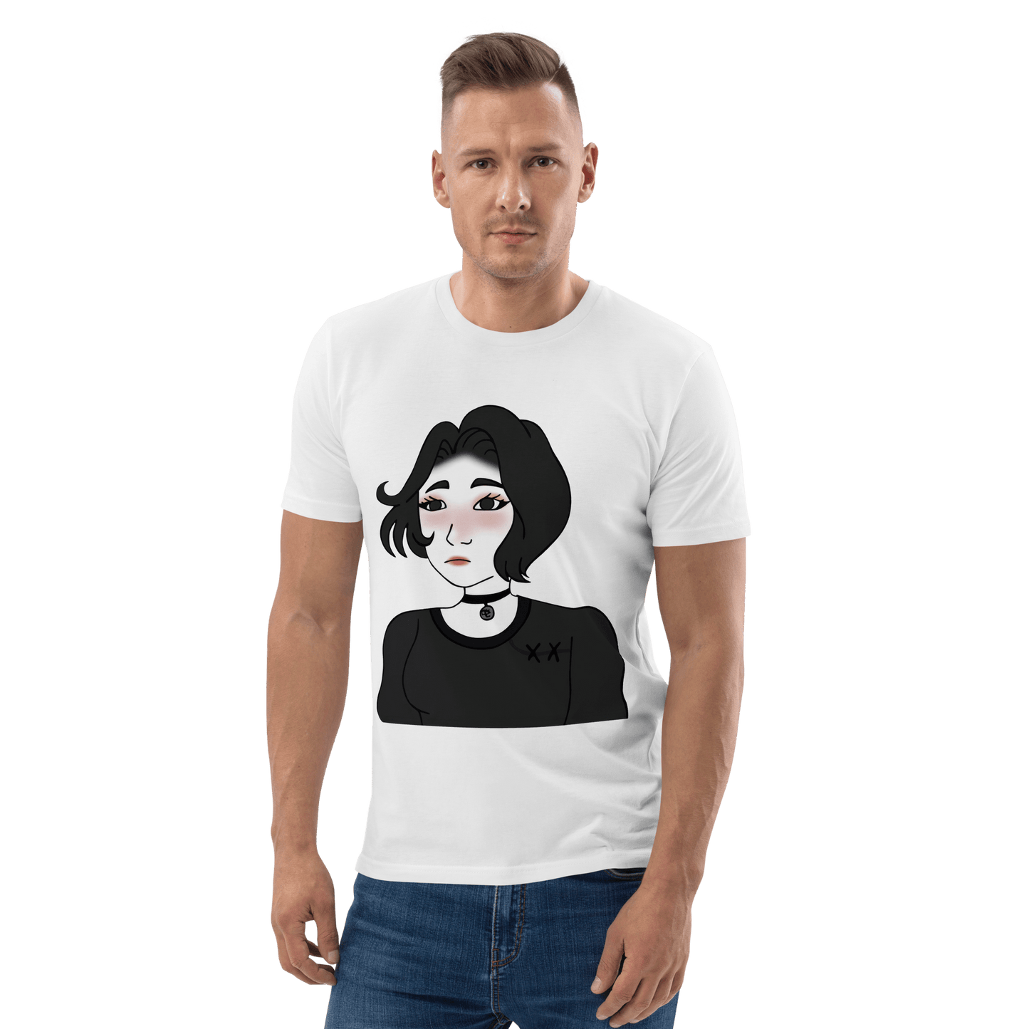 Wojak Girl Premium Organic T-Shirt Meme - Dark Heather Grey | Shirtposting