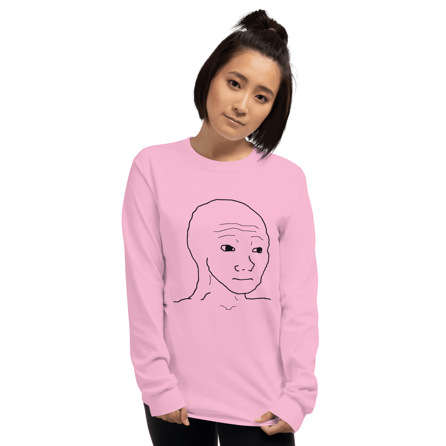 Wojak Long Sleeve T-Shirt Meme - Sand | Shirtposting