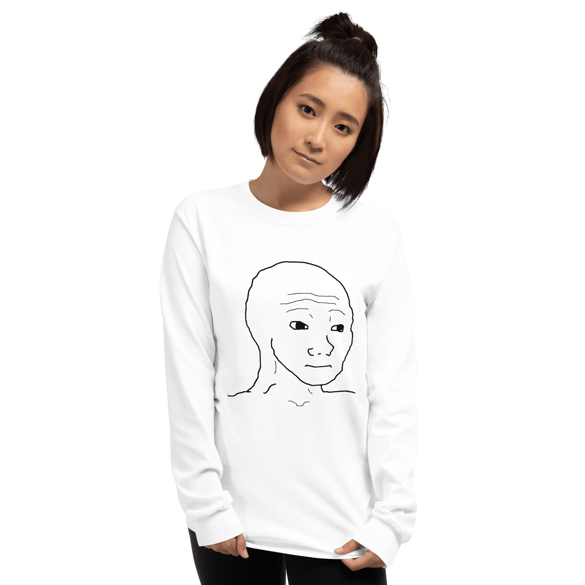 Wojak Long Sleeve T-Shirt Meme - Sand | Shirtposting